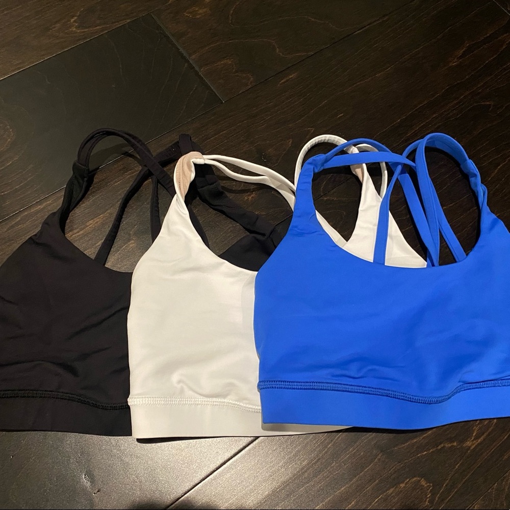 3 Lululemon sports bras size 8